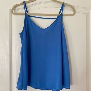 Primark blue flowy tank top